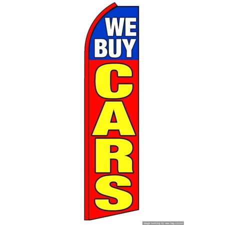 OnPoint Wares Super We Buy Cars Advertising Flag | 11.5ft x 3.5ft