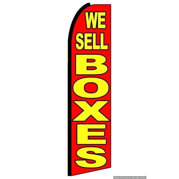 OnPoint Wares Super We Sell Boxex Advertising Flag | 11.5ft x 3.5ft