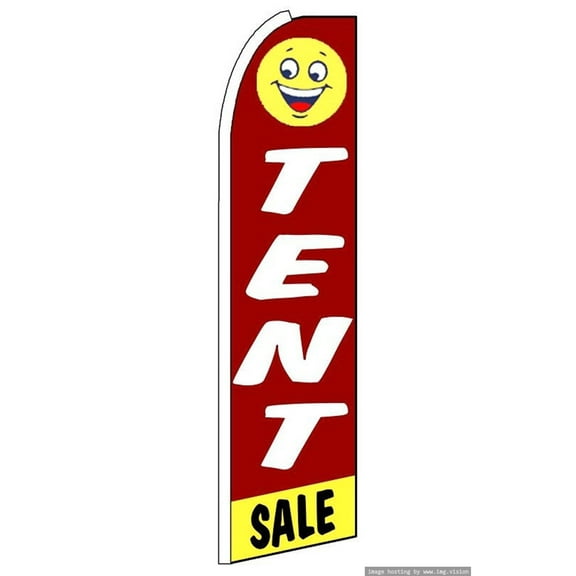 OnPoint Wares| Tent Sale Swooper Flag | Advertising Flag/Business Flags | 11.5ft x 3.5ft