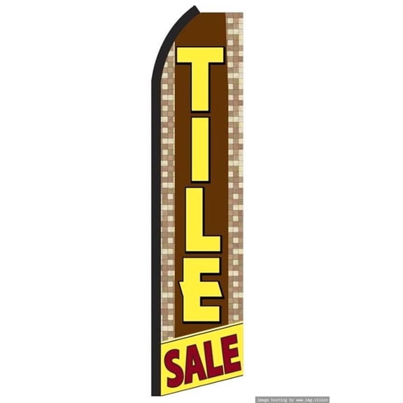OnPoint Wares| Tile Sale Swooper Flag | Advertising Flag/Business Flags | 11.5ft x 3.5ft