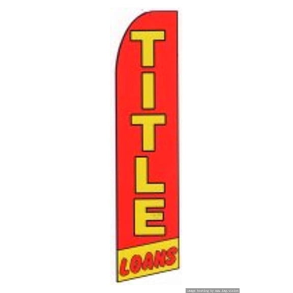 OnPoint Wares| Title Sale Swooper Flag | Advertising Flag/Business Flags | 11.5ft x 3.5ft