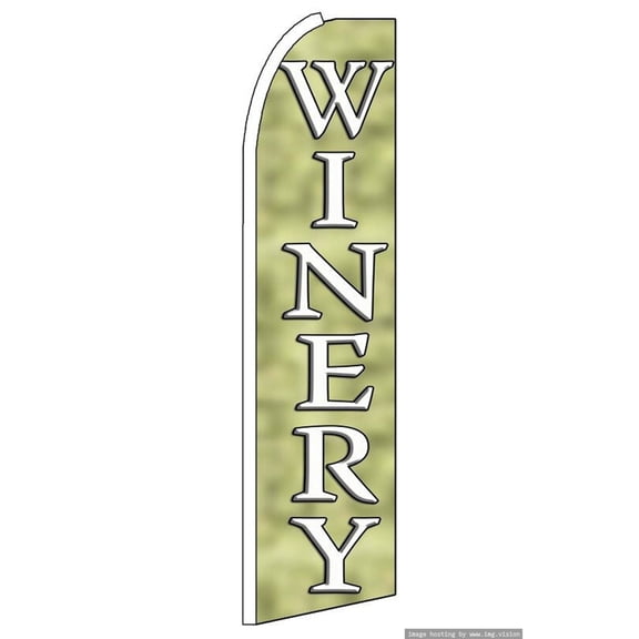 OnPoint Wares| Winery Swooper Flag | Advertising Flag/Business Flags | 11.5ft x 3.5ft