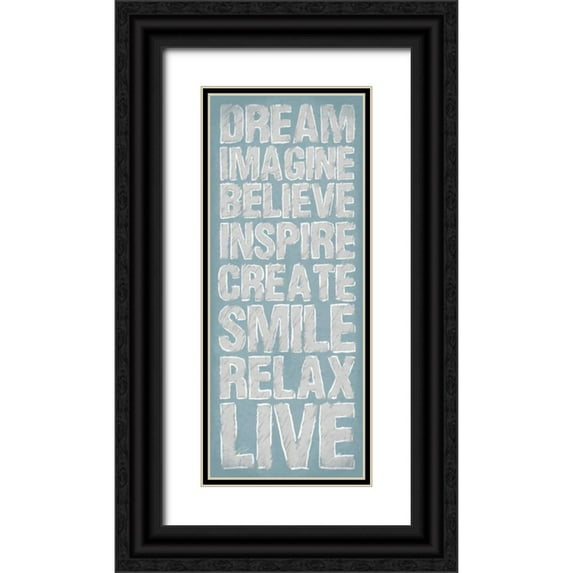 OnRei 10x18 Black Ornate Wood Framed with Double Matting Museum Art Print Titled - Rolling