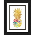 thumbnail image 1 of OnRei 11x14 Black Ornate Wood Framed with Double Matting Museum Art Print Titled - Gold Leaf Pineapple, 1 of 4