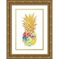 thumbnail image 1 of OnRei 11x14 Gold Ornate Wood Framed with Double Matting Museum Art Print Titled - Gold Leaf Pineapple, 1 of 4