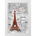 thumbnail image 1 of OnRei 11x14 White Modern Wood Framed Museum Art Print Titled - Eiffel C, 1 of 4