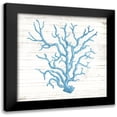 thumbnail image 1 of OnRei 12x12 Black Modern Framed Museum Art Print Titled - Coral On Wood, 1 of 5