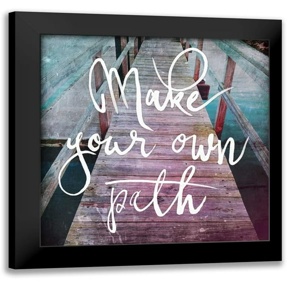 OnRei 12x12 Black Modern Framed Museum Art Print Titled - Dock Path