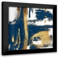 thumbnail image 1 of OnRei 12x12 Black Modern Framed Museum Art Print Titled - Rotational Pull Blue, 1 of 5