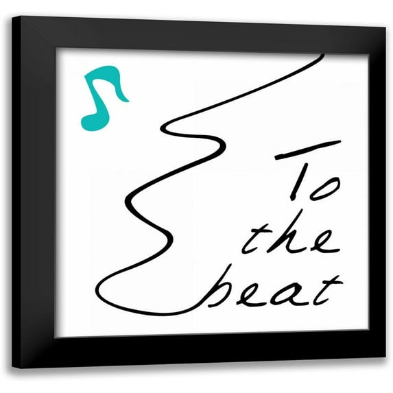 OnRei 12x12 Black Modern Framed Museum Art Print Titled - To The Beat 1