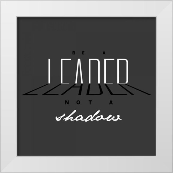 OnRei 12x12 White Modern Wood Framed Museum Art Print Titled - Leader