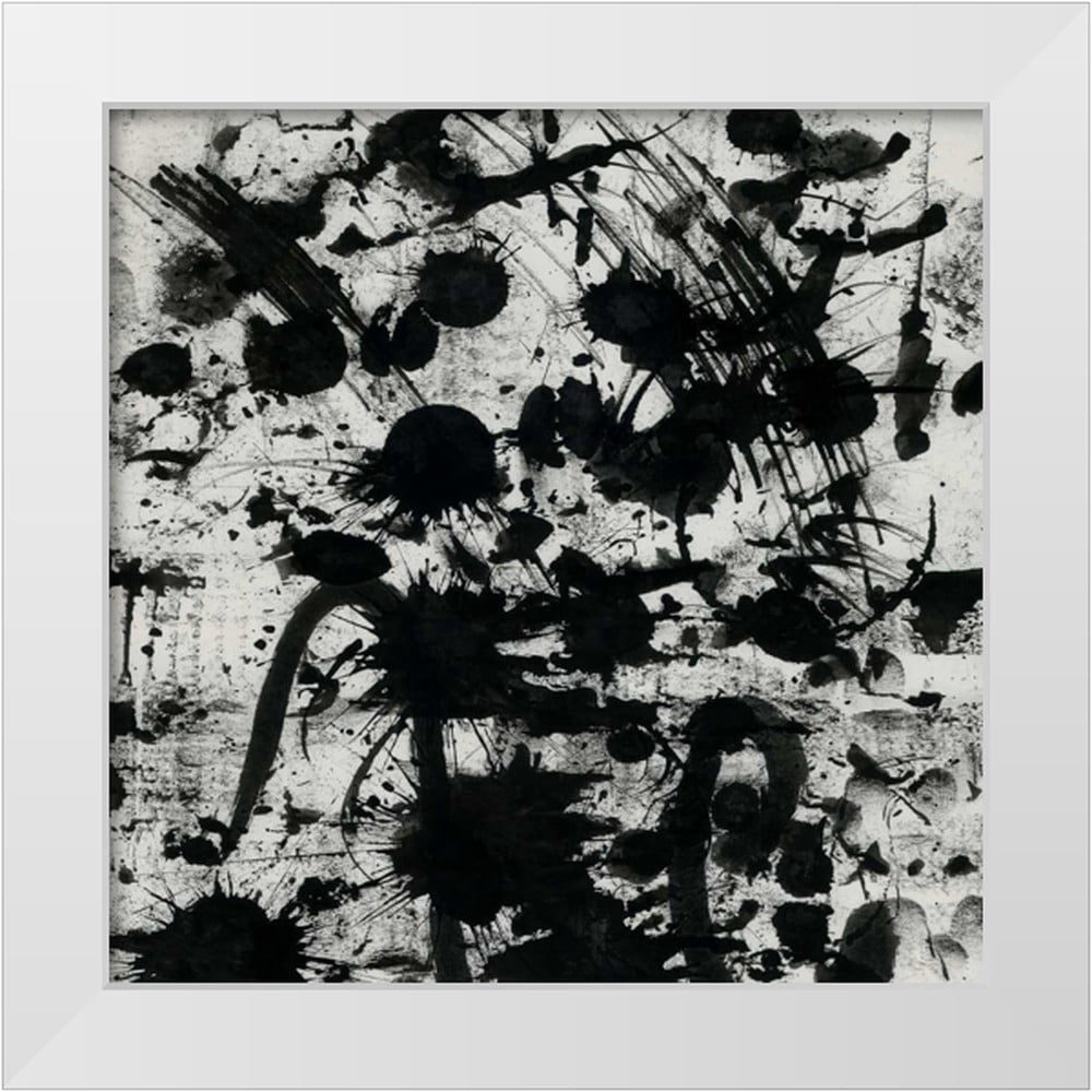 Mus Splatter OnRei 12x12 White Modern Wood Framed Museum Art Print Titled - Splatter ...
