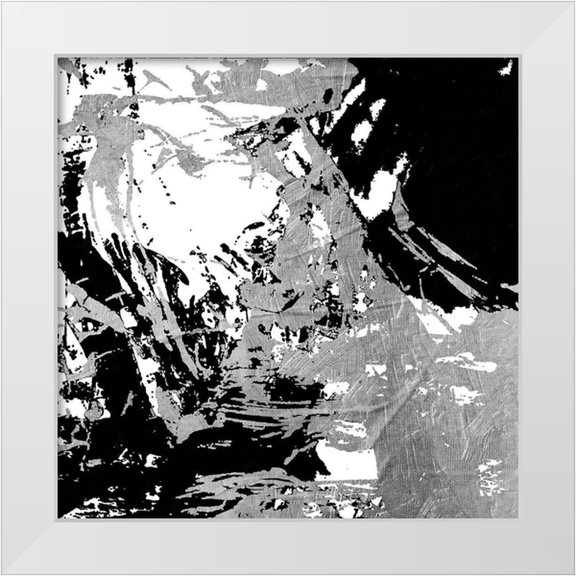 OnRei 12x12 White Modern Wood Framed Museum Art Print Titled - Traffic