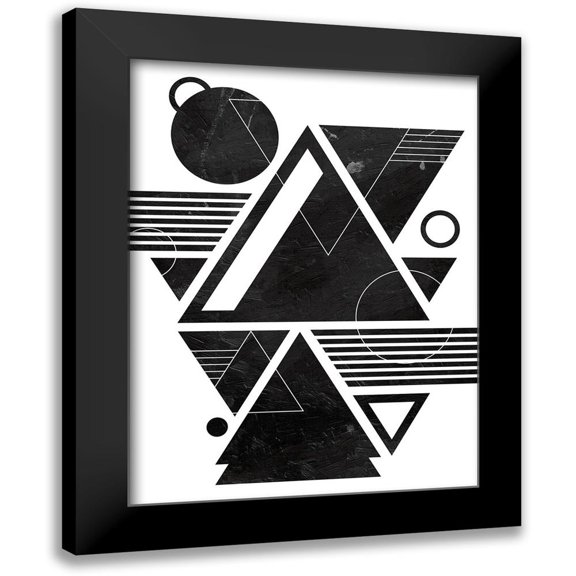 OnRei 12x14 Black Modern Framed Museum Art Print Titled - Future Landscape