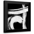 thumbnail image 1 of OnRei 12x14 Black Modern Framed Museum Art Print Titled - Reversed Strokes 1, 1 of 5