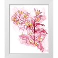 thumbnail image 1 of OnRei 12x14 White Modern Wood Framed Museum Art Print Titled - Water Inked Florals, 1 of 4