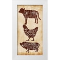thumbnail image 1 of OnRei 14x24 White Modern Wood Framed Museum Art Print Titled - Farm Cuts, 1 of 4