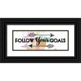 thumbnail image 1 of OnRei 14x7 Black Ornate Wood Framed with Double Matting Museum Art Print Titled - Follow Your Goals, 1 of 4