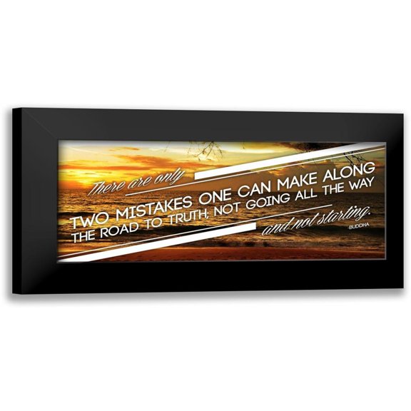 OnRei 14x8 Black Modern Framed Museum Art Print Titled - Truth