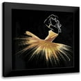 thumbnail image 1 of OnRei 15x15 Black Modern Framed Museum Art Print Titled - Golden Dress Puff, 1 of 5