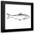 thumbnail image 1 of OnRei 15x15 Black Modern Framed Museum Art Print Titled - Simple Sketched Fish, 1 of 5