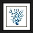 thumbnail image 1 of OnRei 15x15 Black Ornate Wood Framed with Double Matting Museum Art Print Titled - Blue Coral, 1 of 4