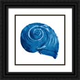 thumbnail image 1 of OnRei 15x15 Black Ornate Wood Framed with Double Matting Museum Art Print Titled - Blue Shell, 1 of 4