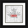 thumbnail image 1 of OnRei 15x15 Black Ornate Wood Framed with Double Matting Museum Art Print Titled - Canada Provinces, 1 of 4
