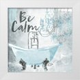 thumbnail image 1 of OnRei 15x15 White Modern Wood Framed Museum Art Print Titled - Soft Blue Bath, 1 of 4