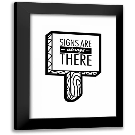 OnRei 15x18 Black Modern Framed Museum Art Print Titled - Always There 2
