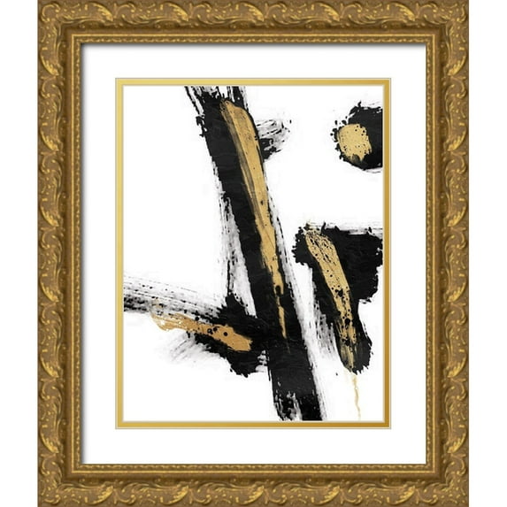 OnRei 15x18 Gold Ornate Wood Framed with Double Matting Museum Art Print Titled - Feel