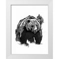 thumbnail image 1 of OnRei 15x18 White Modern Wood Framed Museum Art Print Titled - Black Bear, 1 of 4