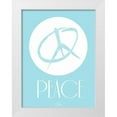 thumbnail image 1 of OnRei 15x18 White Modern Wood Framed Museum Art Print Titled - LOVE BLUE, 1 of 4