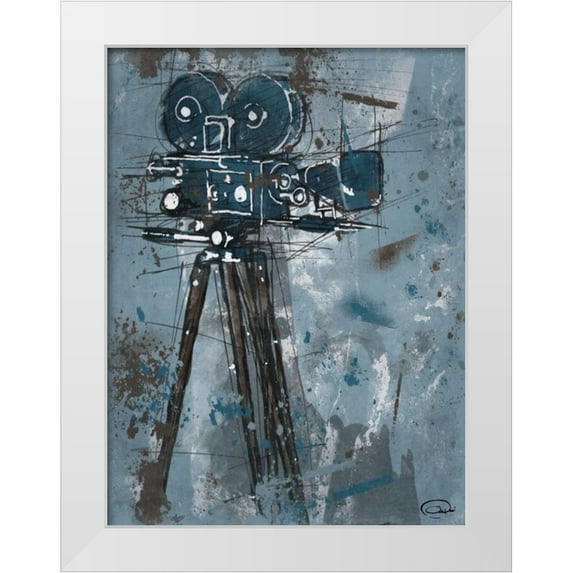 OnRei 15x18 White Modern Wood Framed Museum Art Print Titled - MOVIE