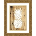 thumbnail image 1 of OnRei 17x24 Gold Ornate Wood Framed with Double Matting Museum Art Print Titled - Wood Pineapple, 1 of 4