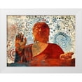 thumbnail image 1 of OnRei 18x15 White Modern Wood Framed Museum Art Print Titled - Hand Up, 1 of 4