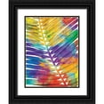thumbnail image 1 of OnRei 19x24 Black Ornate Wood Framed with Double Matting Museum Art Print Titled - Watercolorful Palms, 1 of 4