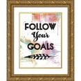 thumbnail image 1 of OnRei 19x24 Gold Ornate Wood Framed with Double Matting Museum Art Print Titled - Follow Your Goal, 1 of 4