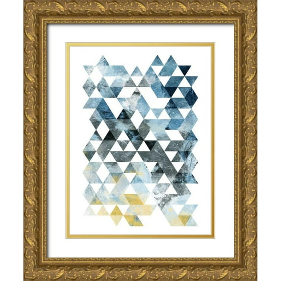 OnRei 19x24 Gold Ornate Wood Framed with Double Matting Museum Art Print Titled - Grey Day Mate