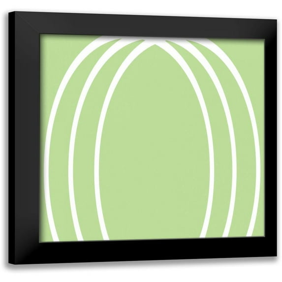 OnRei 20x20 Black Modern Framed Museum Art Print Titled - Spa Pattern III