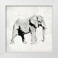 thumbnail image 1 of OnRei 20x20 White Modern Wood Framed Museum Art Print Titled - Elephant, 1 of 4