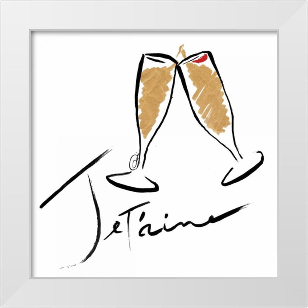 OnRei 20x20 White Modern Wood Framed Museum Art Print Titled - Jetaime ...