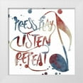 thumbnail image 1 of OnRei 20x20 White Modern Wood Framed Museum Art Print Titled - Press Play, 1 of 4
