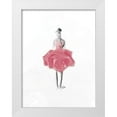 thumbnail image 1 of OnRei 25x32 White Modern Wood Framed Museum Art Print Titled - Rose Ballerina, 1 of 4