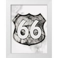 thumbnail image 1 of OnRei 25x32 White Modern Wood Framed Museum Art Print Titled - Smoke 66, 1 of 4