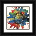 thumbnail image 1 of OnRei 26x26 Black Ornate Wood Framed with Double Matting Museum Art Print Titled - Flower On The Bright Side, 1 of 4
