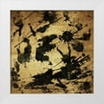thumbnail image 1 of OnRei 26x26 White Modern Wood Framed Museum Art Print Titled - Splatter 2 GOLD, 1 of 4