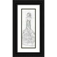 thumbnail image 1 of OnRei 7x14 Black Ornate Wood Framed with Double Matting Museum Art Print Titled - Dress Back 2, 1 of 4
