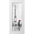 thumbnail image 1 of OnRei 7x14 White Modern Wood Framed Museum Art Print Titled - Eiffel Love, 1 of 4