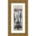 thumbnail image 1 of OnRei 9x18 Gold Ornate Wood Framed with Double Matting Museum Art Print Titled - Paris Collage, 1 of 4